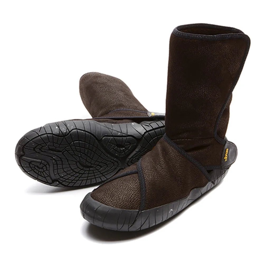 Vibram Furoshiki Mid Boot Mens XXL Brown Excellent Shearling Lined Wrap Shoes